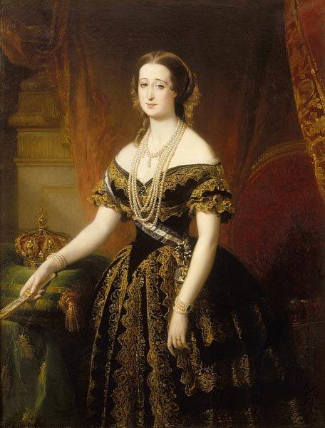 Louis-Edouard Dubufe Portrait of Eugenie de Montijo oil painting image